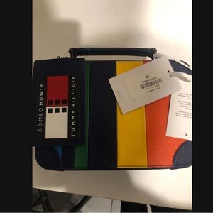 Tommy Hilfiger Romeo Hunte Multicolored Leather Trunk Bag